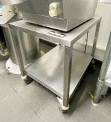 1 x Stainless Steel Mobile Appliance Stand - Size: H65 x W50 x D65 cms