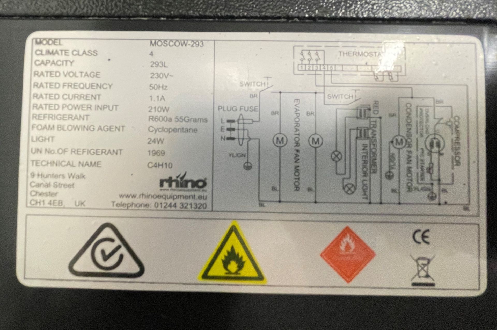 1 x Rhino Moscow 293 Upright Drinks Display Chiller - 280 x 330ml Beer Bottle Capacity - RRP £1,458 - Image 5 of 5