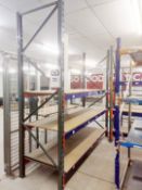 1 x Bay of Warehouse Pallet Racking / Shelving With Wooden Shelf Boards - H290 x W300 x D90cms