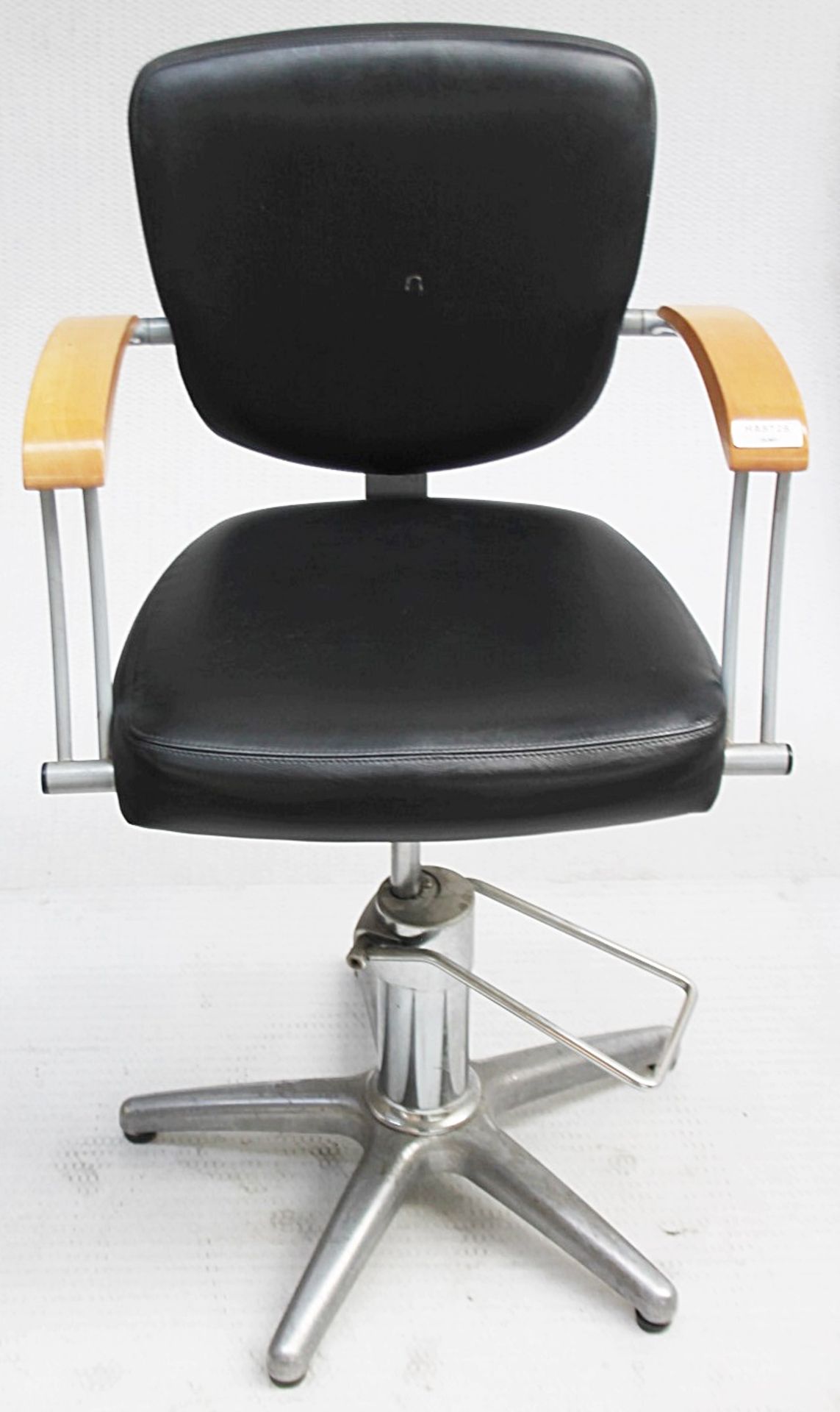 1 x Adjustable Black Hydraulic Barber Hairdressing Chair - Recently Removed From A Boutique Hair - Image 2 of 11