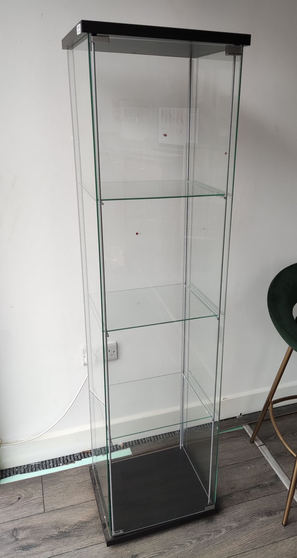1 x Tall Glass Display Cabinet - LBC133 - CL763- Location: Sale M33Dimensions: 164 x 42.5 x - Image 2 of 2