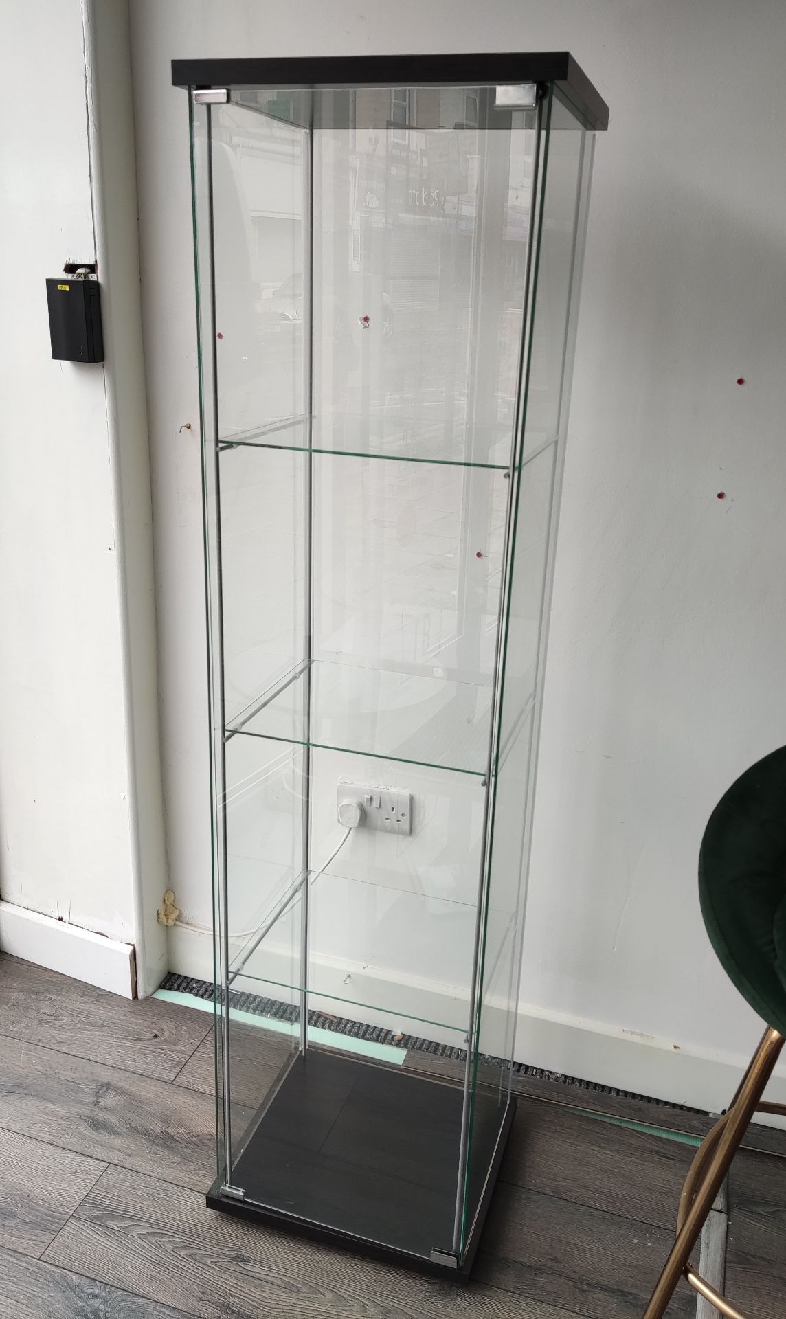 1 x Tall Glass Display Cabinet - LBC133 - CL763- Location: Sale M33Dimensions: 164 x 42.5 x