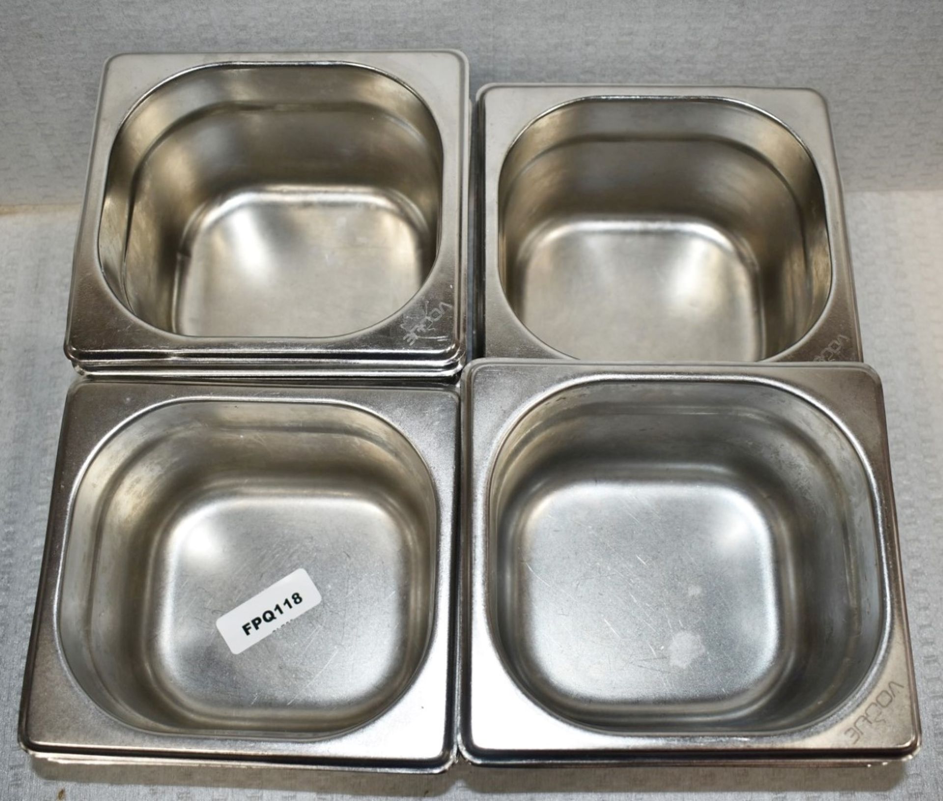 10 x Vogue Stainless Steel Gastronorm Pans Without Lids - Size: H10 x W16 x L17.5 cms - - Image 2 of 3