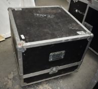 1 x Flight Case on Castors For Visual or Audio Equipment - Size: H67 x W70 x D69 cms