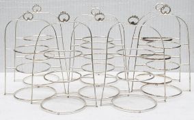 10 x Vintage Regal 3-Tier Silver-Plated Afternoon Tea Plate Stands - Recently Removed From A Well-