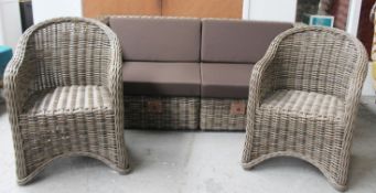 3-Piece GLOSTER Luxury Artisan Woven Outdoor Furniture Set (Heated Sofa + 2 Chairs)