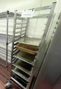 1 x Stainless Steel Tray Stand With Multiple Trays