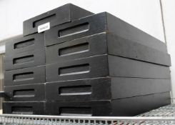 11 x CRASTER Premium Wooden Canapé Trays In A Black Lacquer Finish - Recently Removed From A Well-