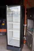 1 x Caravell Upright Single Door Drinks Display Chiller - Recently Removed From a Restaurant