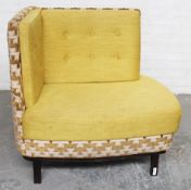 1 x Commercial Freestanding Left-Hand Single Bench Seat, Upholstered In Premium Gold-Coloured