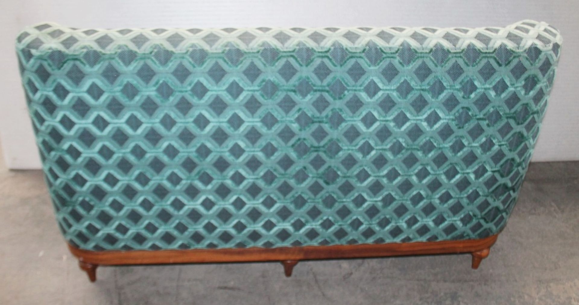 1 x Commercial Freestanding 2-Seater Booth Seating Sofa, Upholstered In Premium Teal Fabrics - Image 3 of 8