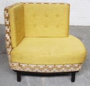 1 x Commercial Freestanding Left-Hand Single Bench Seat, Upholstered In Premium Gold-Coloured
