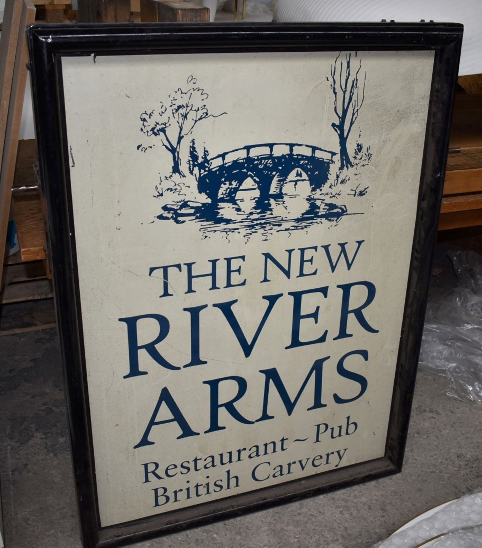 1 x Large Pub Sign - The New River Arms - Dimensions: 93 x 125 cms - Ref: JP917 GITW - CL011 -