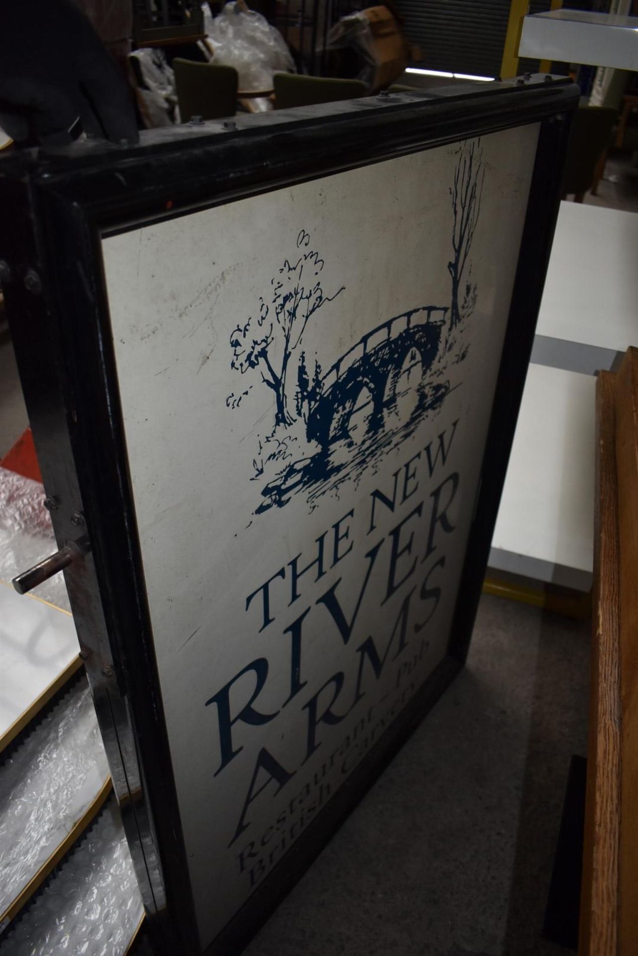 1 x Large Pub Sign - The New River Arms - Dimensions: 93 x 125 cms - Ref: JP917 GITW - CL011 - - Image 2 of 5