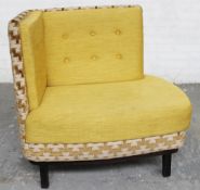 1 x Commercial Freestanding Left-Hand Single Bench Seat, Upholstered In Premium Gold-Coloured