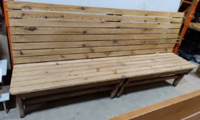 1 x Rustic Restaurant Seating Bench - Recently Removed From a Restaurant Environment