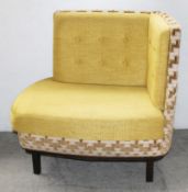 1 x Commercial Freestanding Right-Hand Single Bench Seat, Upholstered In Premium Gold-Coloured