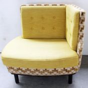 1 x Commercial Freestanding Right-Hand Single Bench Seat, Upholstered In Premium Gold-Coloured