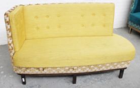 1 x Commercial Freestanding Left-Hand 2-Seater Bench, Upholstered In Premium Gold-Coloured