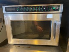 1 x Menumaster 2900w Microwave Oven - Model DEC18E2U  - Stainless Steel Finish - 2017 Model