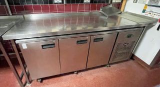 1 x Fosters Three Door Refrigerator With With Prep Table
