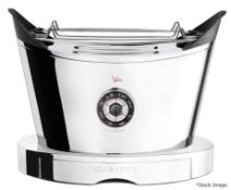 1 x Bugatti 'VOLO' Designer 2-Slice Self-Lowering Toaster In Chrome - Original Price £178.00 - Boxed