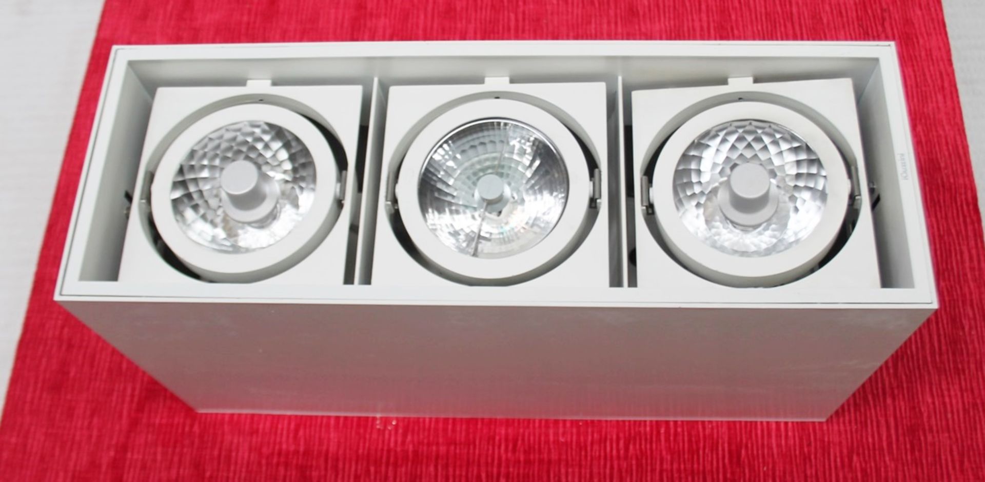 2 x IGUZZINI Commercial Triple Directional Gimble Spot Light Fittings In Metal Casings - Recently - Image 4 of 6