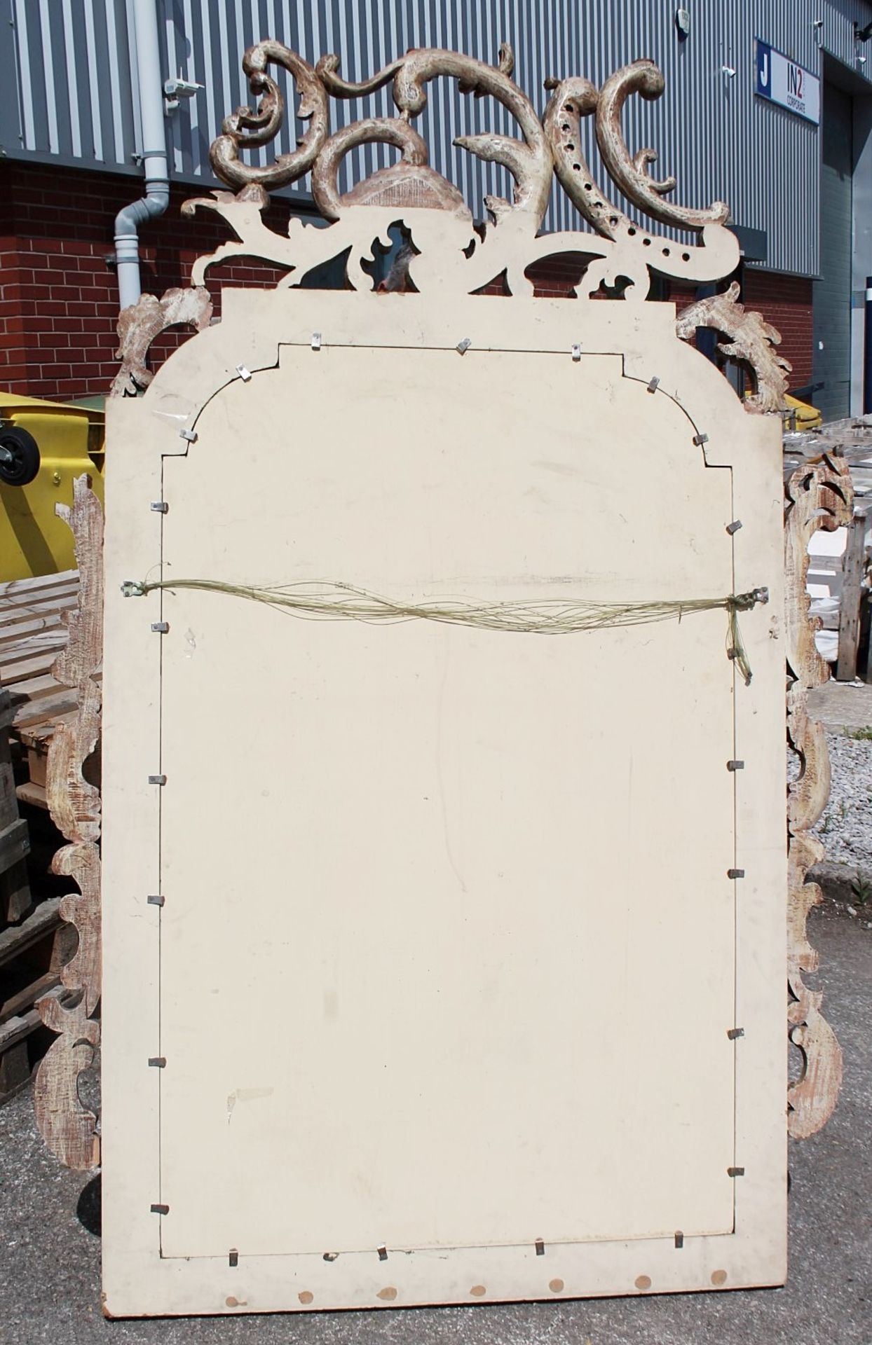 1 x Huge 2-Metre Tall Hand-Carved Gothic Mirror *Condition Report* Dimensions: H200 x W130 x - Image 6 of 9