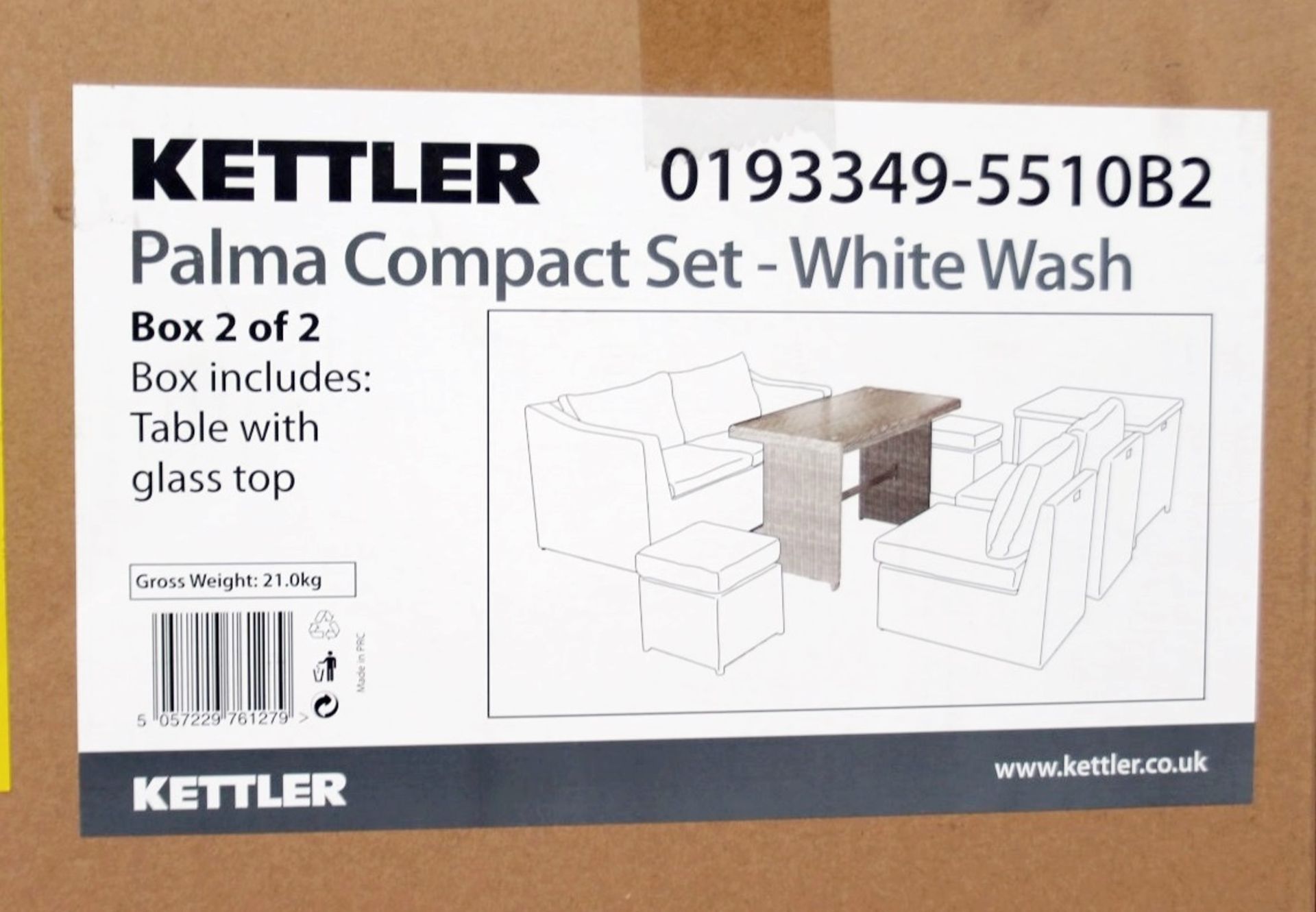 1 x KETTLER 'Palma' Compact Garden Furniture Set - Brand New Boxed Stock - RRP £1,679.99 - CL761 - - Image 7 of 7