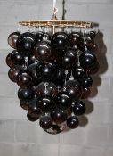 1 x ROAST DESIGNS Bespoke Handcrafted Brown Glass Bubble Chandelier - Original Price £1,795.00+