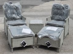 1 x HARTMAN 'Hatfield' Reclining Companion Garden Furniture Set - New/Boxed - RRP £1,499.99