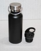 1 x PRADA Stainless Steel Water Bottle In Black, 500 ml - Original Price £100.00 - Unused Boxed