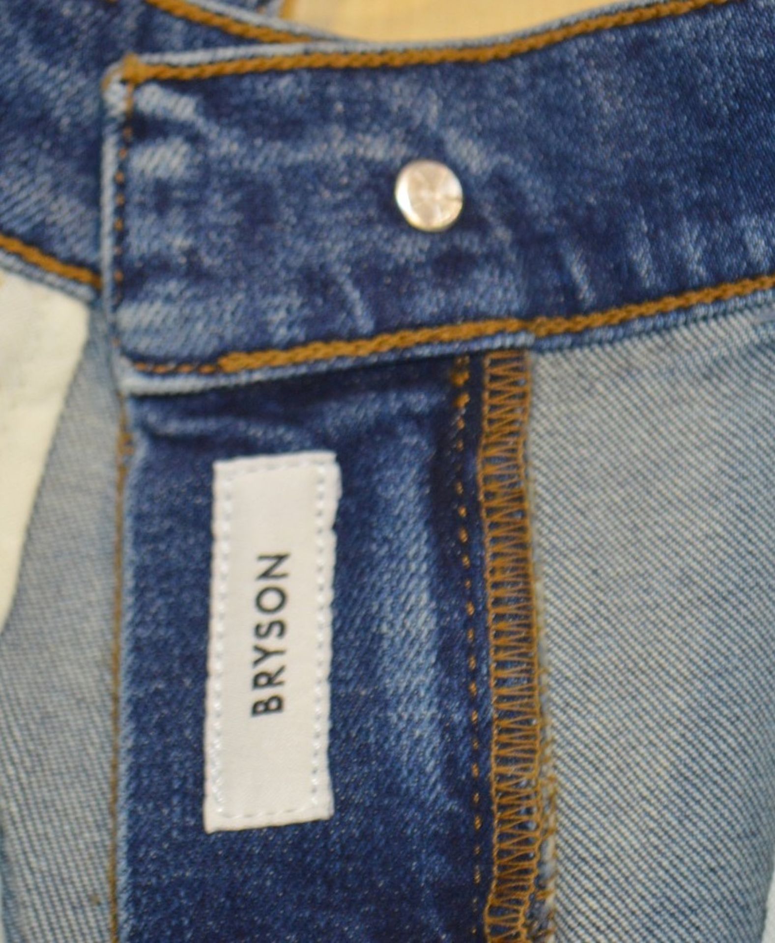 1 x Pair Of Men's Genuine Wrangler BRYSON Skinny Jeans In Blue - Size: UK 30/32 - Preowned, Like - Image 8 of 10
