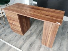 1 x Wooden Office Desk with Integrated Drawers and Shelves - LBC134 - CL011 - Location: Altrincham W
