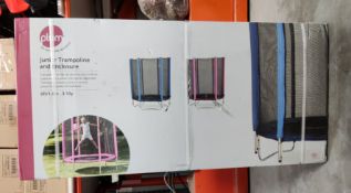 1 x Plum 1.4m Junior Trampoline and Enclosure in Blue - New/Boxed