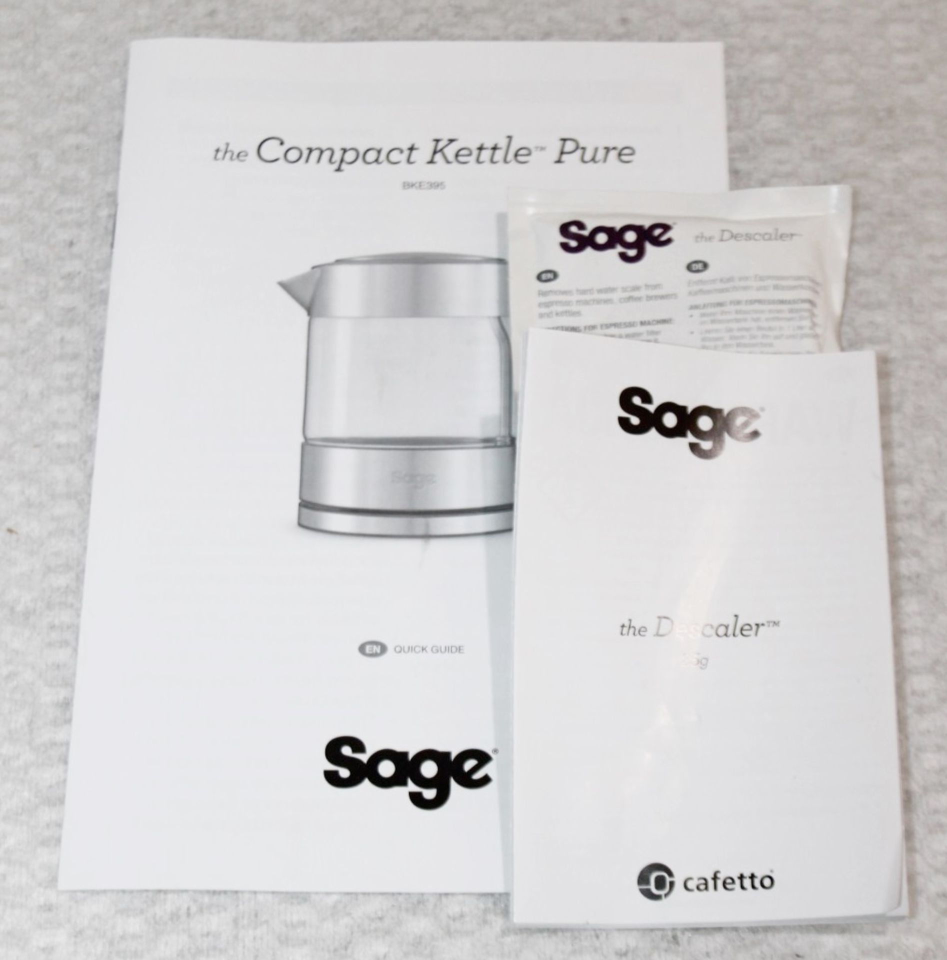 1 x SAGE 'Pure' Compact Modern 4-Cup, 1 Litre Glass Kettle - Boxed - Image 6 of 13