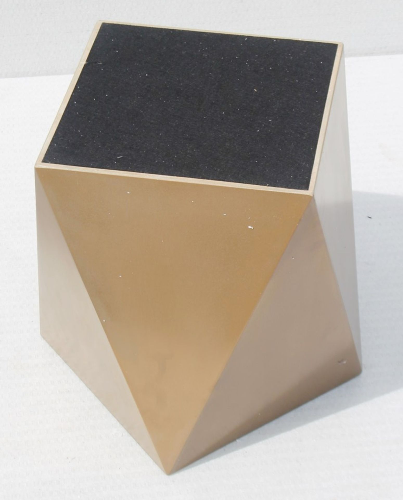 1 x LIGNE ROSET 'Rocher' Designer Folded Aluminium Side Table In Gold - Original Price £570.00 - Image 2 of 5