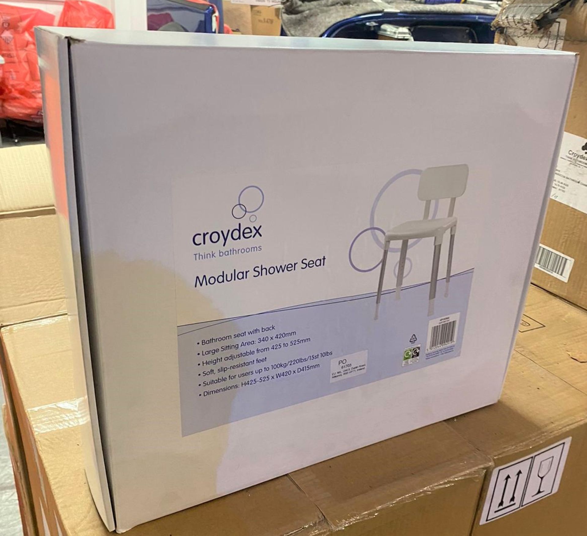10 x Croydex Modular Shower Seats - New Boxed Stock - RRP £660 - CL740 - Ref: SRS028 - Location: - Image 2 of 3