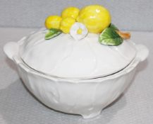 1 x LES-OTTOMANS 'Lemons' Ceramic Soupière Tureen - Made In Italy *Read Condition Report* Original