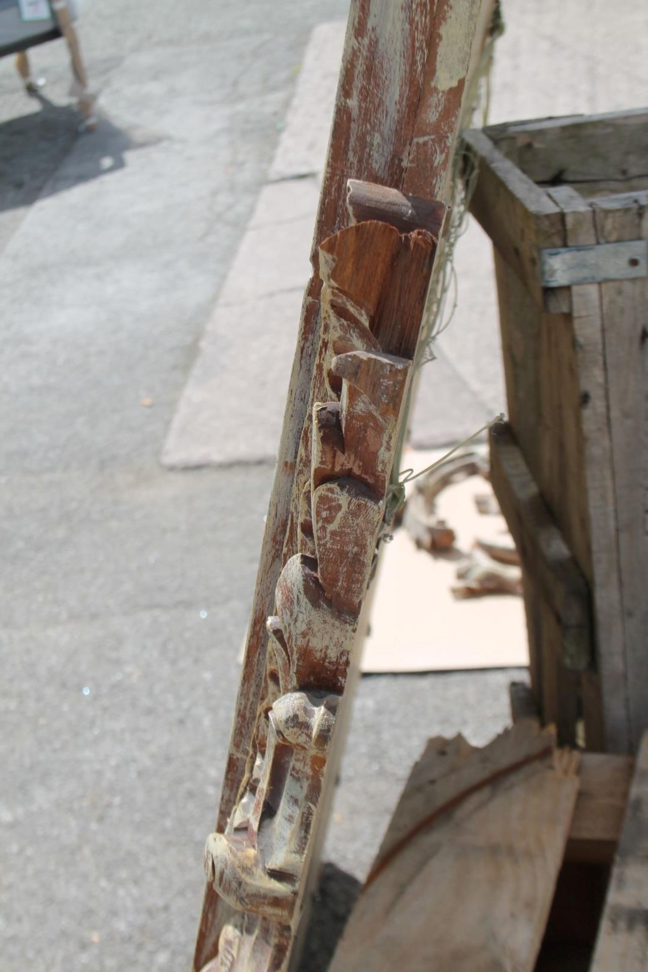 1 x Huge 2-Metre Tall Hand-Carved Gothic Mirror *Condition Report* Dimensions: H200 x W130 x - Image 2 of 9