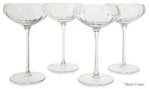 Set of 4 x SOHO HOUSE 'Pembroke' Luxury Mouth-blown Champagne Coupe Glasses - Capacity 200ml - Boxed