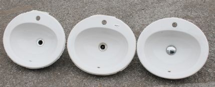 5 x Assorted Sink Basins, Mostly Armitage Shanks (No Taps) - Prestigious Shop Fittings - Ref: