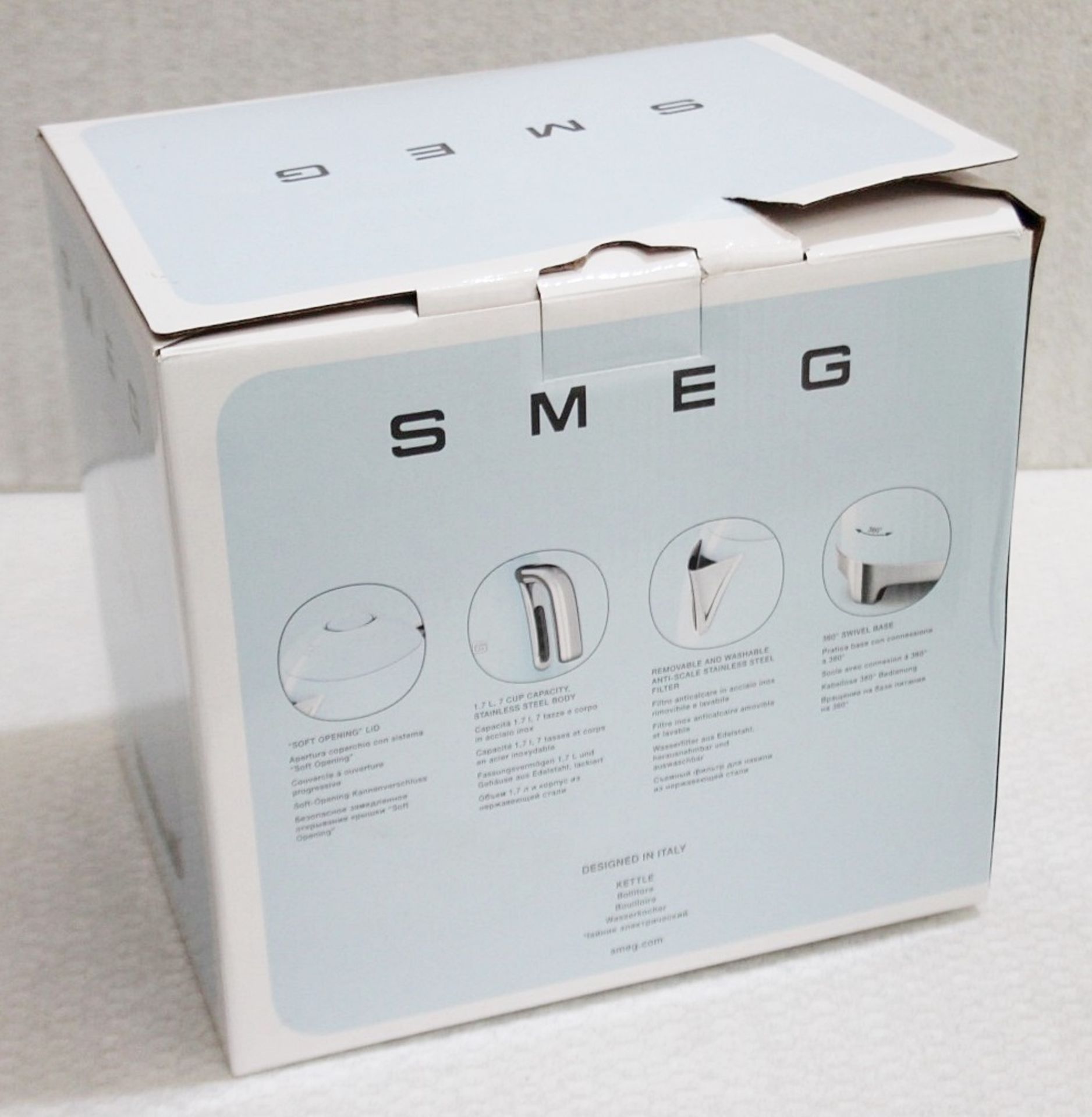 1 x SMEG Retro Kettle In White - Capacity: 1.7L - Original Price £189.00 - Unused Boxed Stock - Image 17 of 17