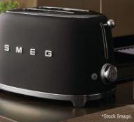 1 x SMEG Retro-Style 2-Slice Toaster In Gloss White & Chrome - Original RRP £179.95