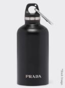1 x PRADA Stainless Steel Water Bottle In Black, 350 ml - Original Price £85.00 - Unused Boxed Stock