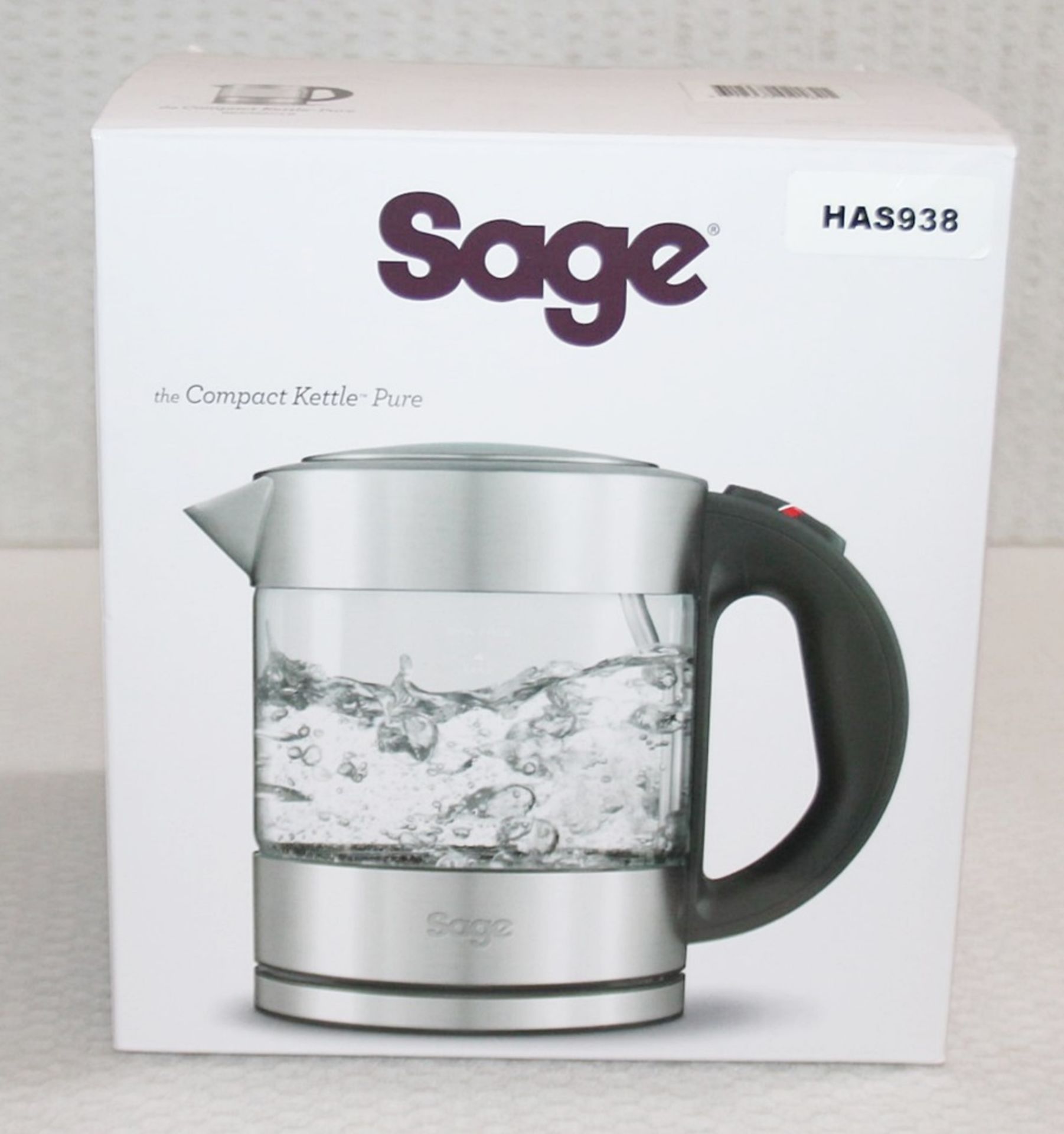 1 x SAGE 'Pure' Compact Modern 4-Cup, 1 Litre Glass Kettle - Boxed - Image 2 of 13