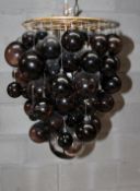 1 x ROAST DESIGNS Bespoke Handcrafted Brown Glass Bubble Chandelier - RRP £1,795.00