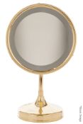 1 x ZODIAC Luxury 24-Karat Gold Plated Brass Illuminated Stand Mirror - Original Price £1,550