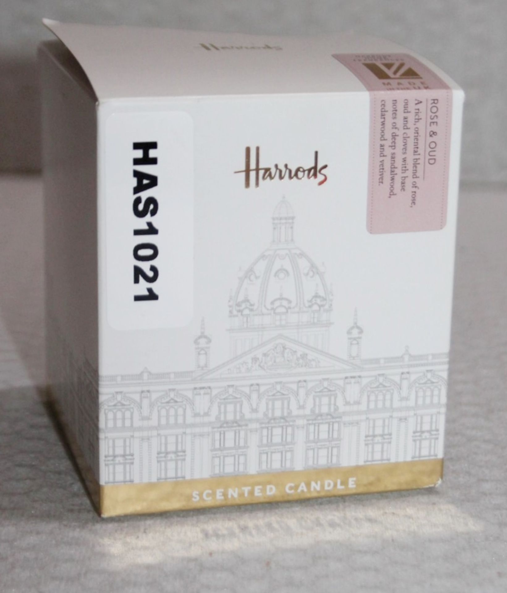 1 x HARRODS Rose And Oud Candle (230g) - Original Price £35.00 - Unused Boxed Stock - Image 3 of 6