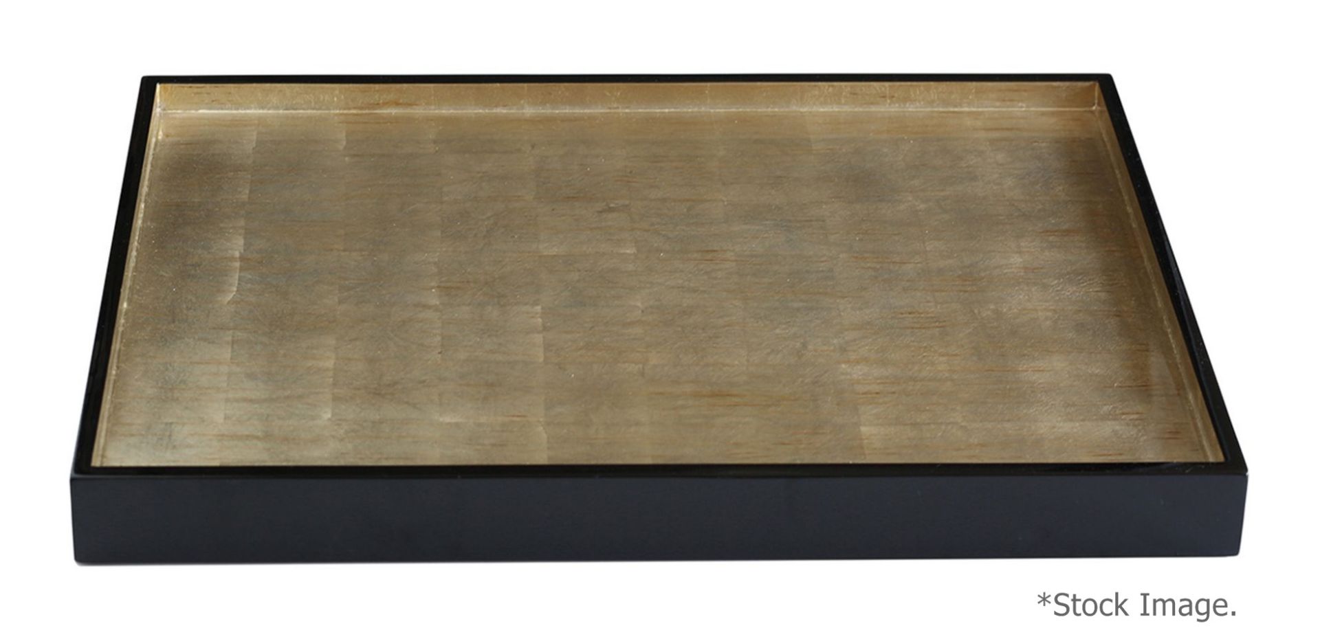 1 x POSH TRADING COMPANY Large Silver Leaf Windsor Tray (52cm x 36cm) - Original Price £160.00 - Image 2 of 9
